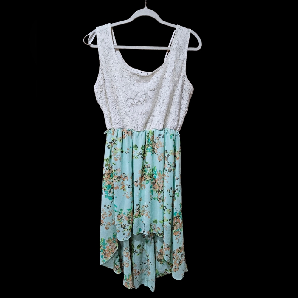 Deb White Cream High‎ Low Sundress Casual Size 1X